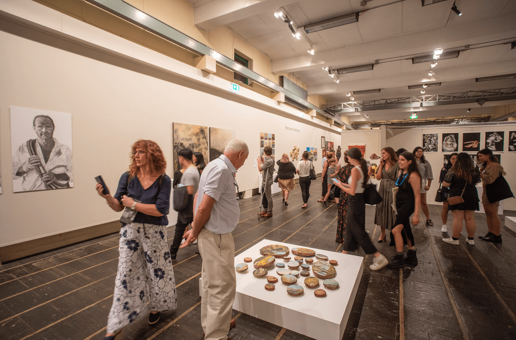 Newington Armory art gallery attendees